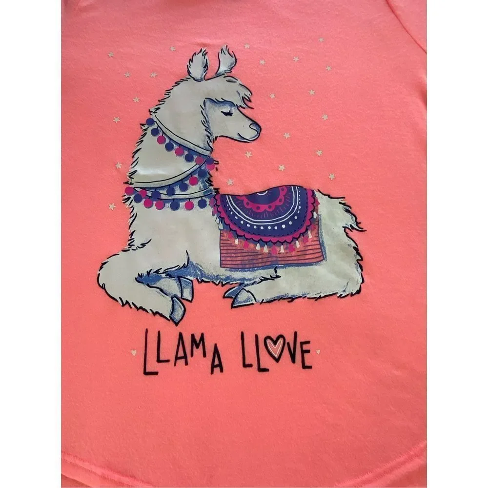 SO Girls SIZE 16 LLAMA LOVE 3-Piece Tunic & Thermal Leggings Pajama Set with Soc